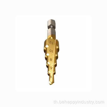 Titanium Coated Step Bit Bit สำหรับหลุมเจาะ